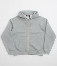 Dime Friends Full Zip Hoodie in Heather Grey