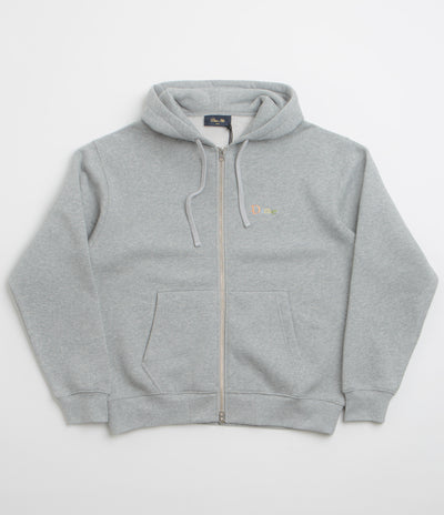 Dime Friends Full Zip Hoodie in Heather Grey