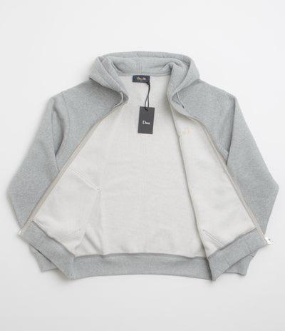 Dime Friends Full Zip Hoodie in Heather Grey