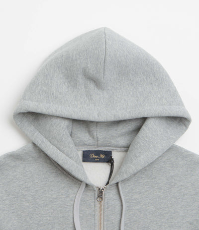 Dime Friends Full Zip Hoodie in Heather Grey