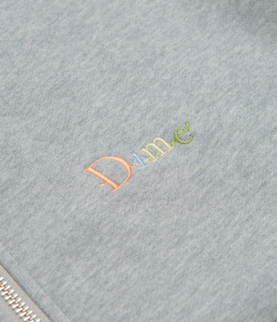 Dime Friends Full Zip Hoodie in Heather Grey