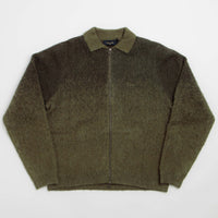 Dime Mohair Double Full Zip Knit Sweatshirt - Forest thumbnail