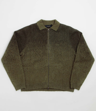 Dime Mohair Double Full Zip Knit Sweatshirt - Forest