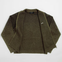 Dime Mohair Double Full Zip Knit Sweatshirt - Forest thumbnail