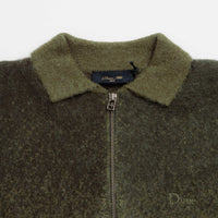 Dime Mohair Double Full Zip Knit Sweatshirt - Forest thumbnail