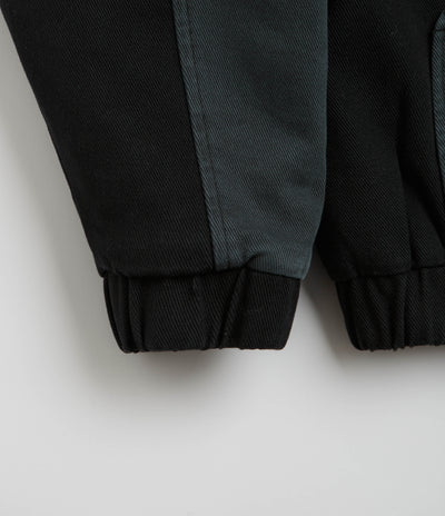 Dime Panel Denim Hooded Bomber Jacket in Charcoal