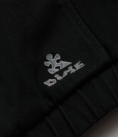 Dime Panel Denim Hooded Bomber Jacket in Charcoal