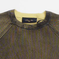 Dime Printed Rib Crewneck Sweatshirt - Black / Yellow thumbnail