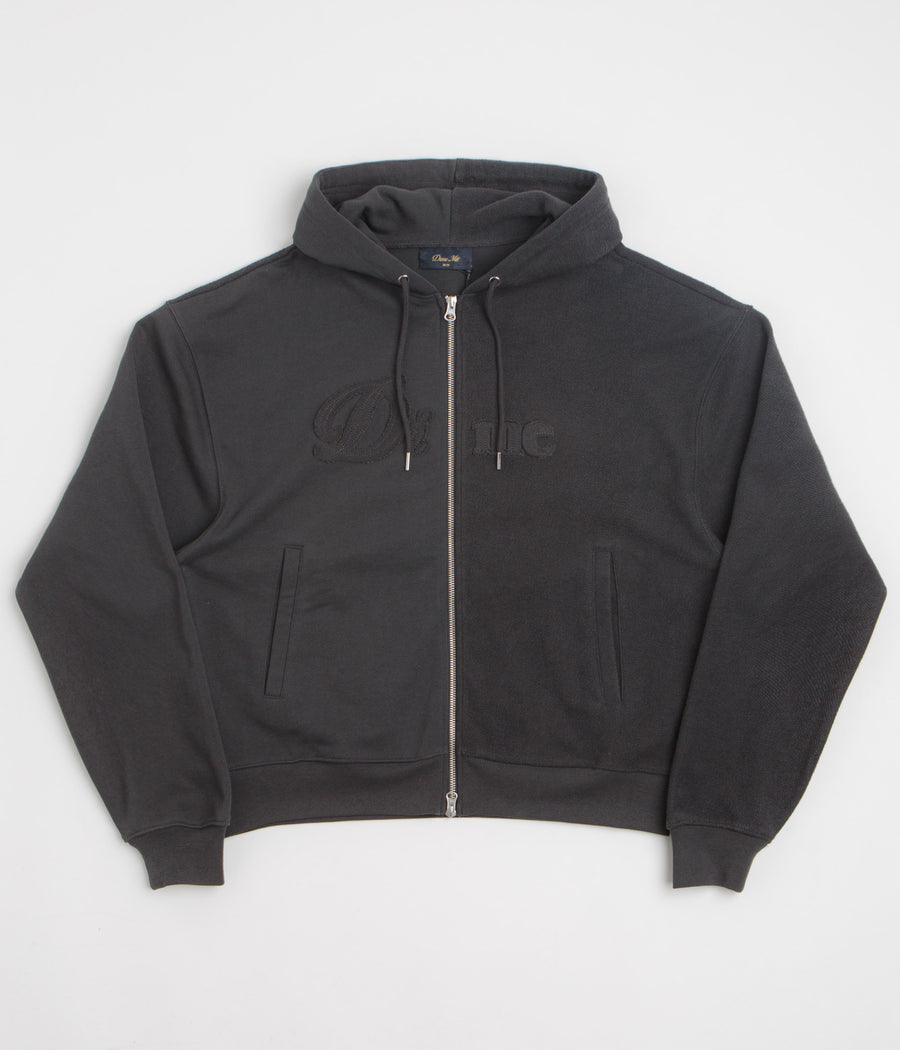 Dime Reverse French Terry Full Zip Hoodie in Vintage Black