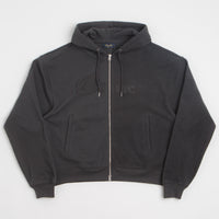 Dime Reverse French Terry Full Zip Hoodie in Vintage Black thumbnail