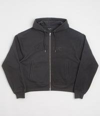 Dime Reverse French Terry Full Zip Hoodie in Vintage Black