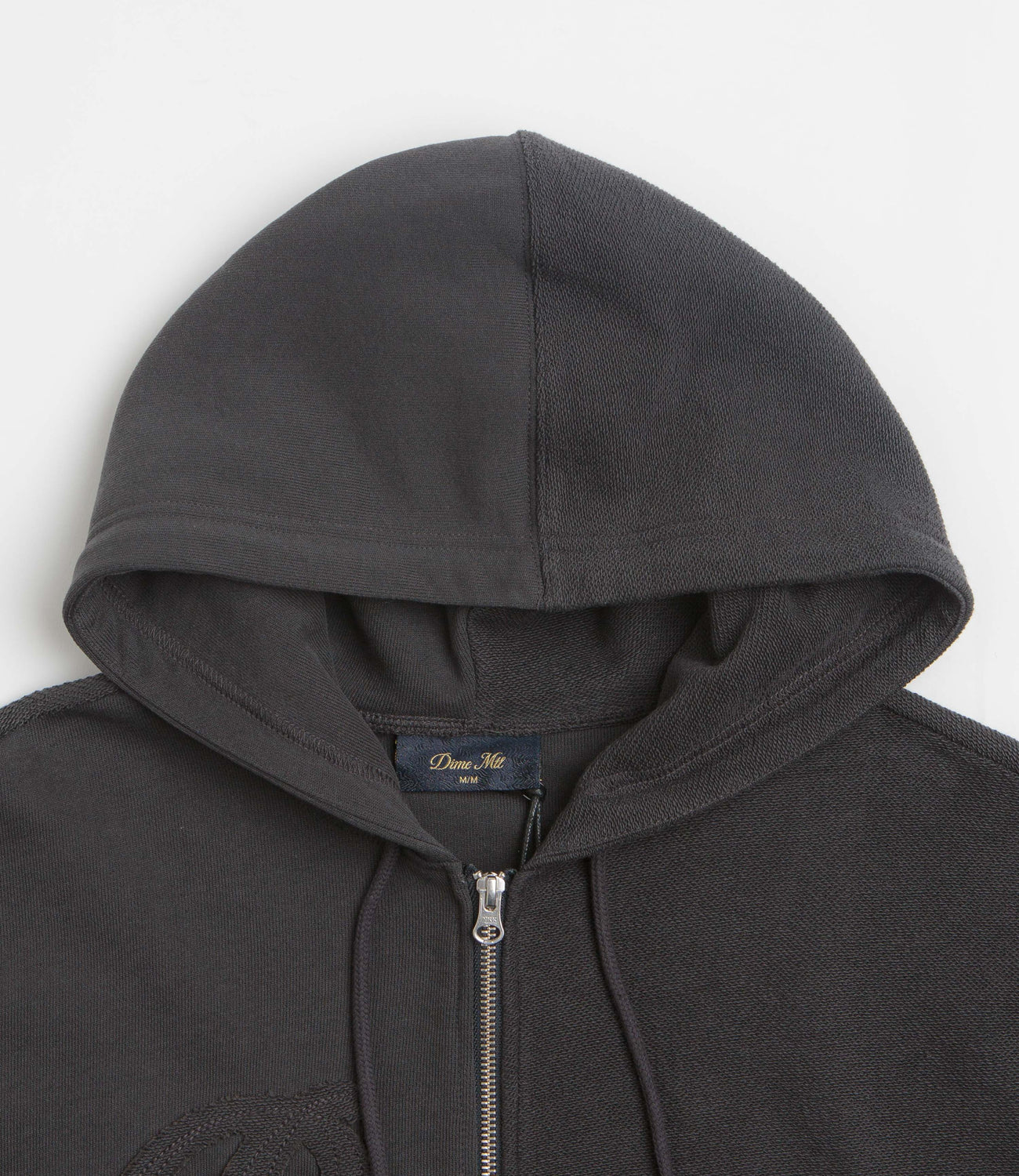 Dime Reverse French Terry Full Zip Hoodie - Vintage Black | flatspot
