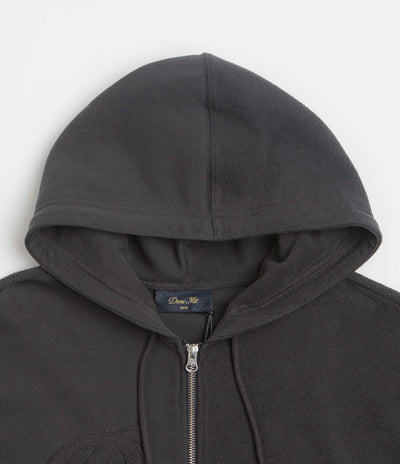 Dime Reverse French Terry Full Zip Hoodie in Vintage Black