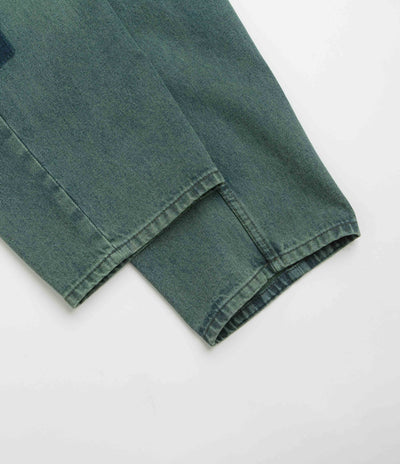 Dime Striped Classic Baggy Denim Pants in Distressed Green