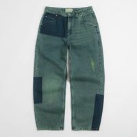 Dime Striped Classic Baggy Denim Pants in Distressed Green thumbnail