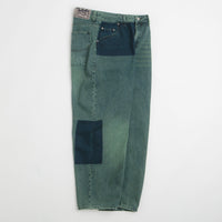 Dime Striped Classic Baggy Denim Pants in Distressed Green thumbnail