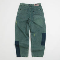 Dime Striped Classic Baggy Denim Pants in Distressed Green thumbnail