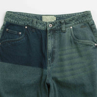 Dime Striped Classic Baggy Denim Pants in Distressed Green thumbnail