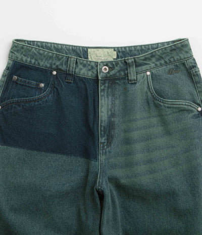 Dime Striped Classic Baggy Denim Pants in Distressed Green