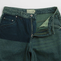 Dime Striped Classic Baggy Denim Pants in Distressed Green thumbnail