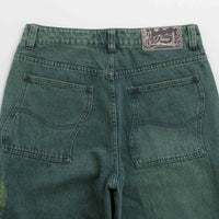 Dime Striped Classic Baggy Denim Pants in Distressed Green thumbnail