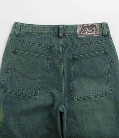 Dime Striped Classic Baggy Denim Pants in Distressed Green