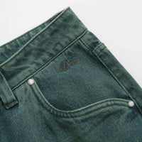 Dime Striped Classic Baggy Denim Pants in Distressed Green thumbnail