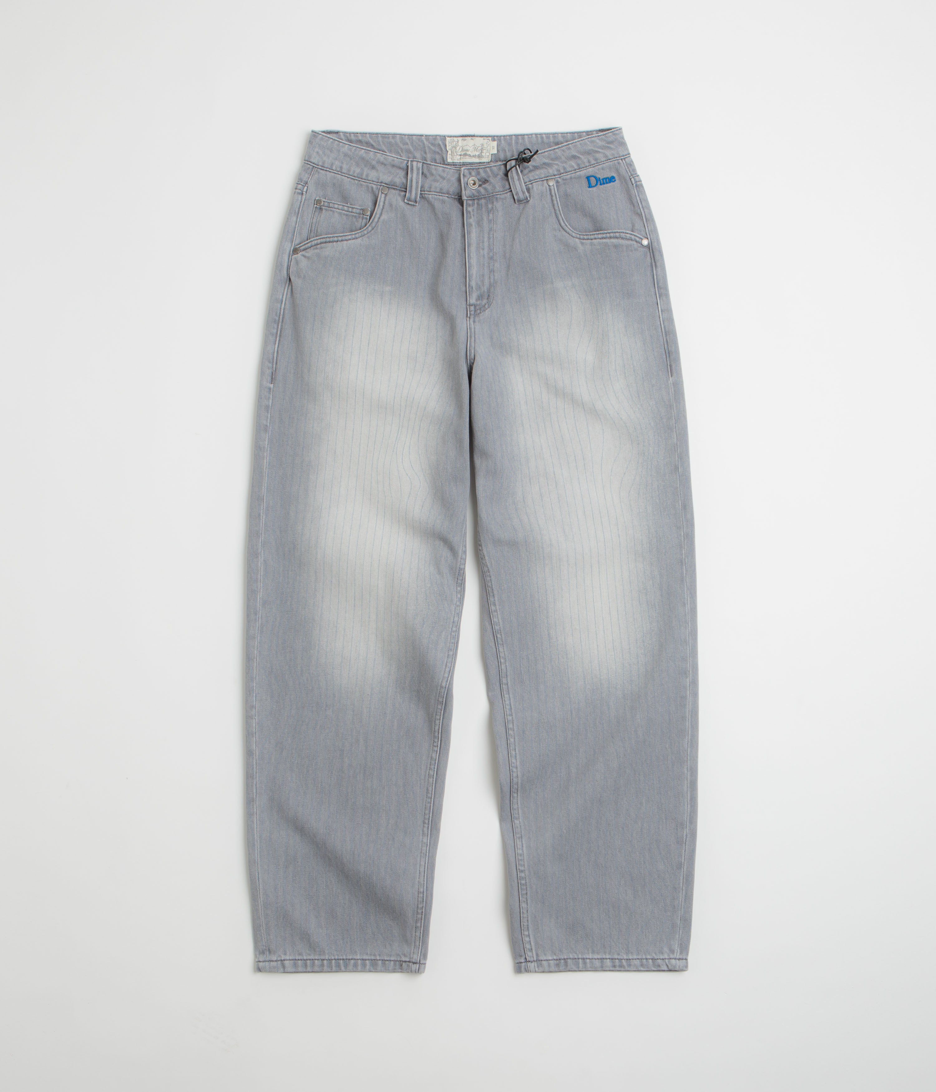 Dime Striped Classic Baggy Denim Pants in Sandblasted Grey