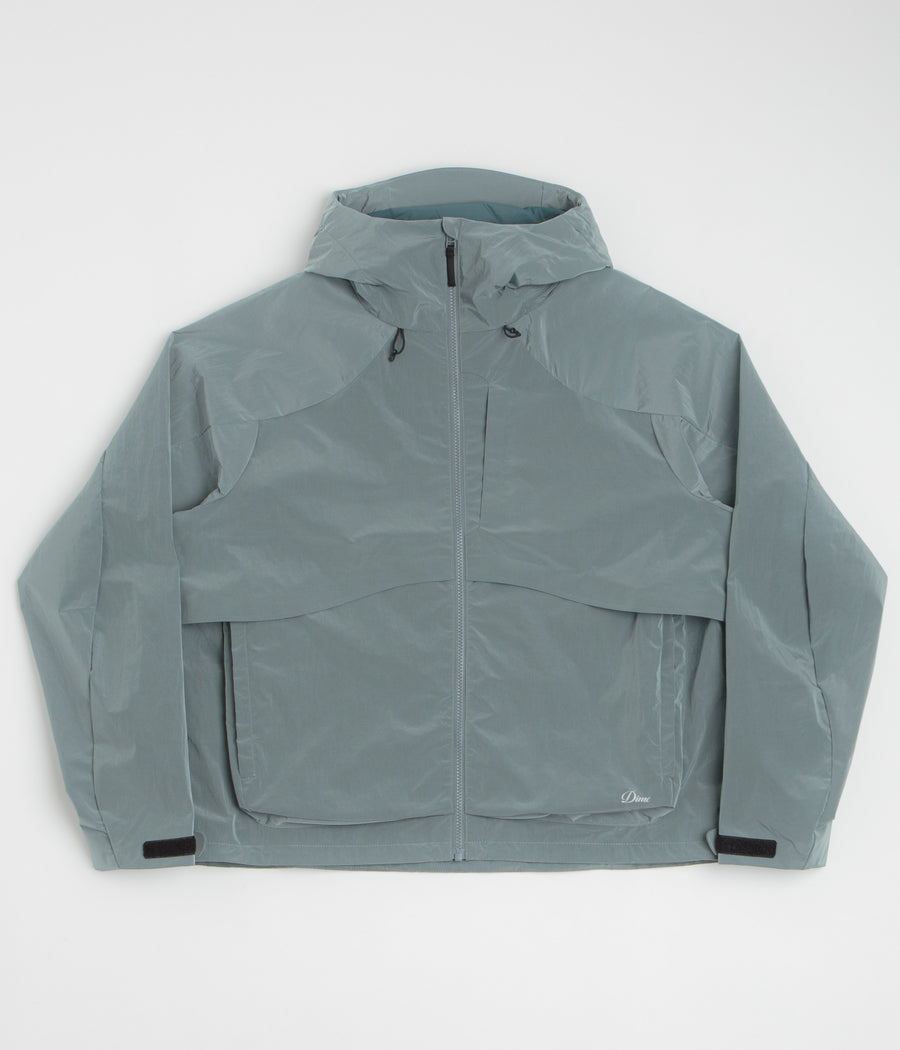 Dime Taffeta Windbreaker Full Zip Jacket in Frost