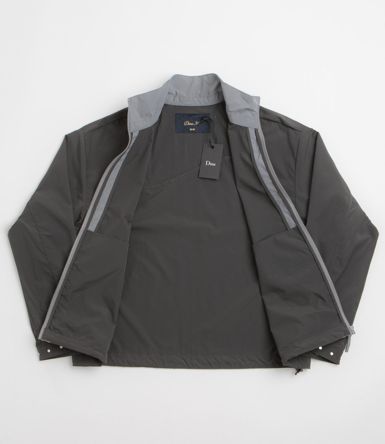 Dime Two Tone Windbreaker Jacket - Charcoal | flatspot