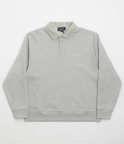 Dime Wave Rugby Shirt in Heather Grey