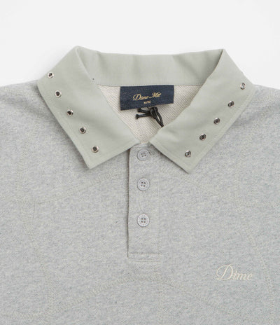Dime Wave Rugby Shirt in Heather Grey
