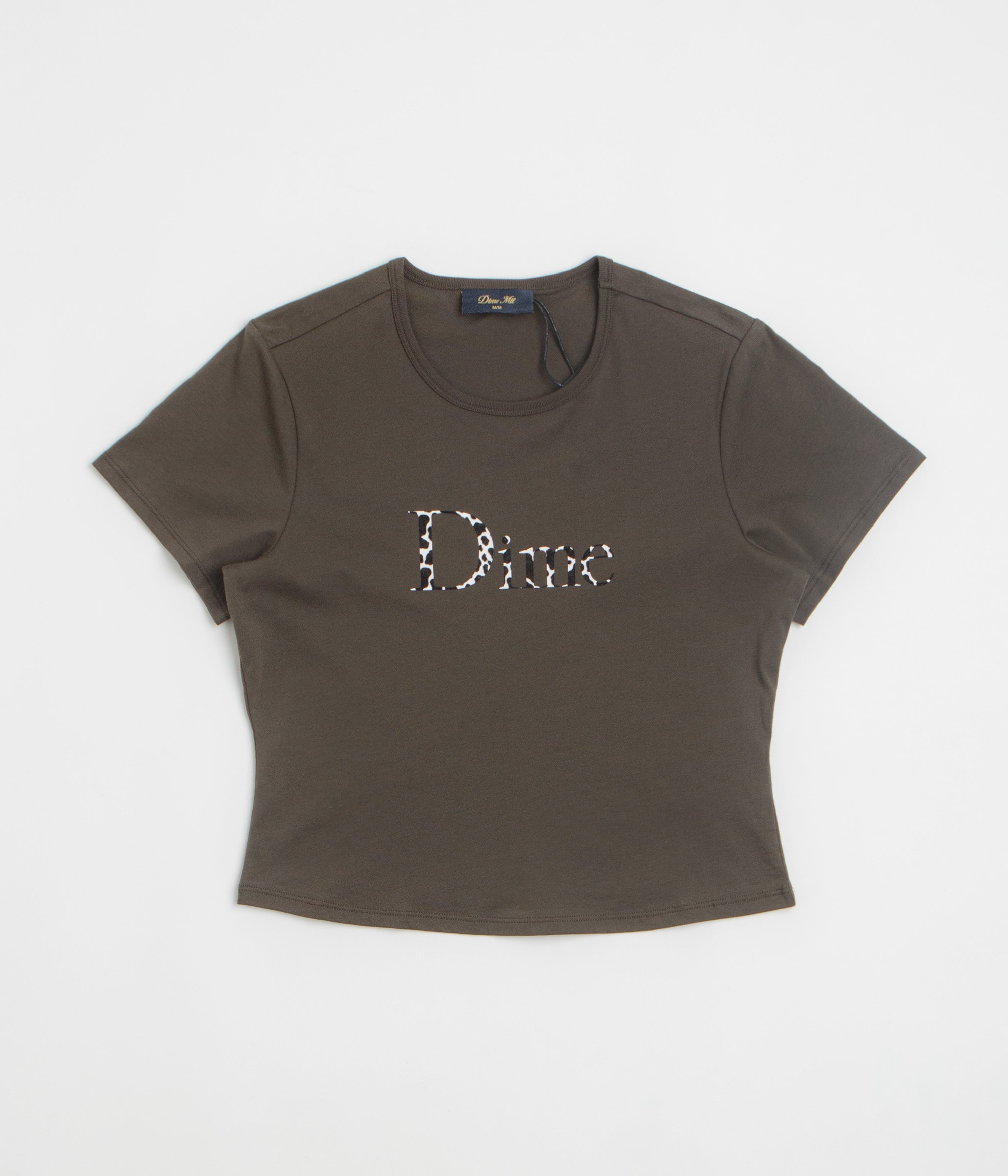 Dime Womens Classic Dalmatians T-Shirt in Vintage Black