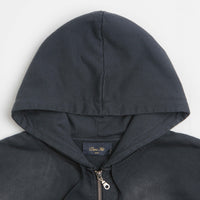 Dime Womens Cropped Full Zip Hoodie in Black Washed thumbnail