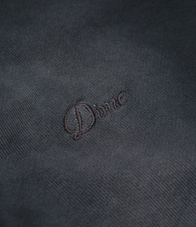 Dime Womens Cropped Full Zip Hoodie in Black Washed