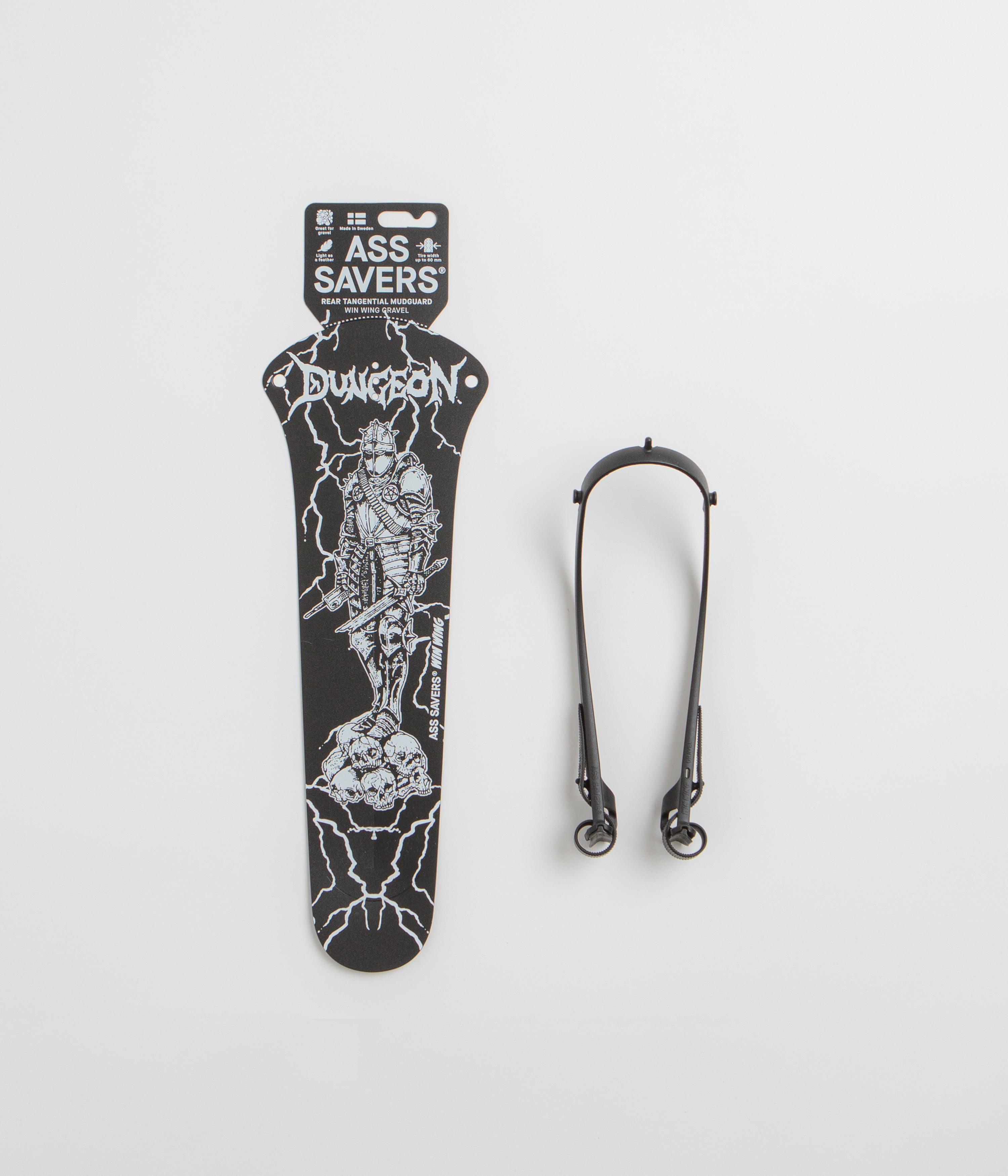 Dungeon Cold Steel Ass Saver Mudguard in Black and White