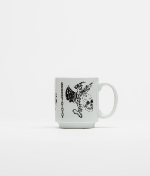 Dungeon Dragon Dies Mug - White