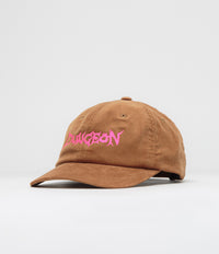 Dungeon Embroidered Logo Cap in Camel and Neon Pink