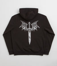 Dungeon Night Wing Full Zip Hoodie in Black