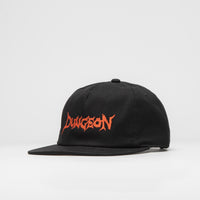 Dungeon Organic Logo Cap in Black and Neon Orange thumbnail