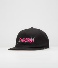 Dungeon Organic Logo Cap in Black and Neon Pink