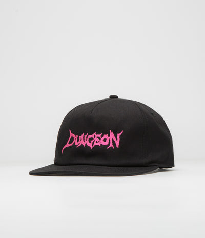 Dungeon Organic Logo Cap in Black and Neon Pink