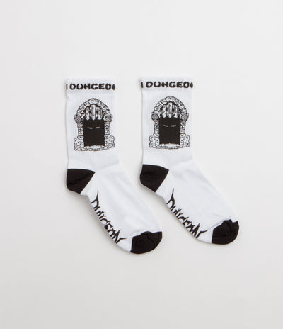 Dungeon Portcullis Socks - White