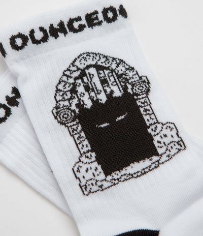 Dungeon Portcullis Socks - White