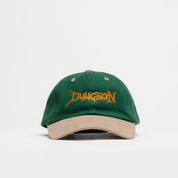 Dungeon Scrawl Logo Brushed Canvas Cap in Green Taupe and Copper thumbnail
