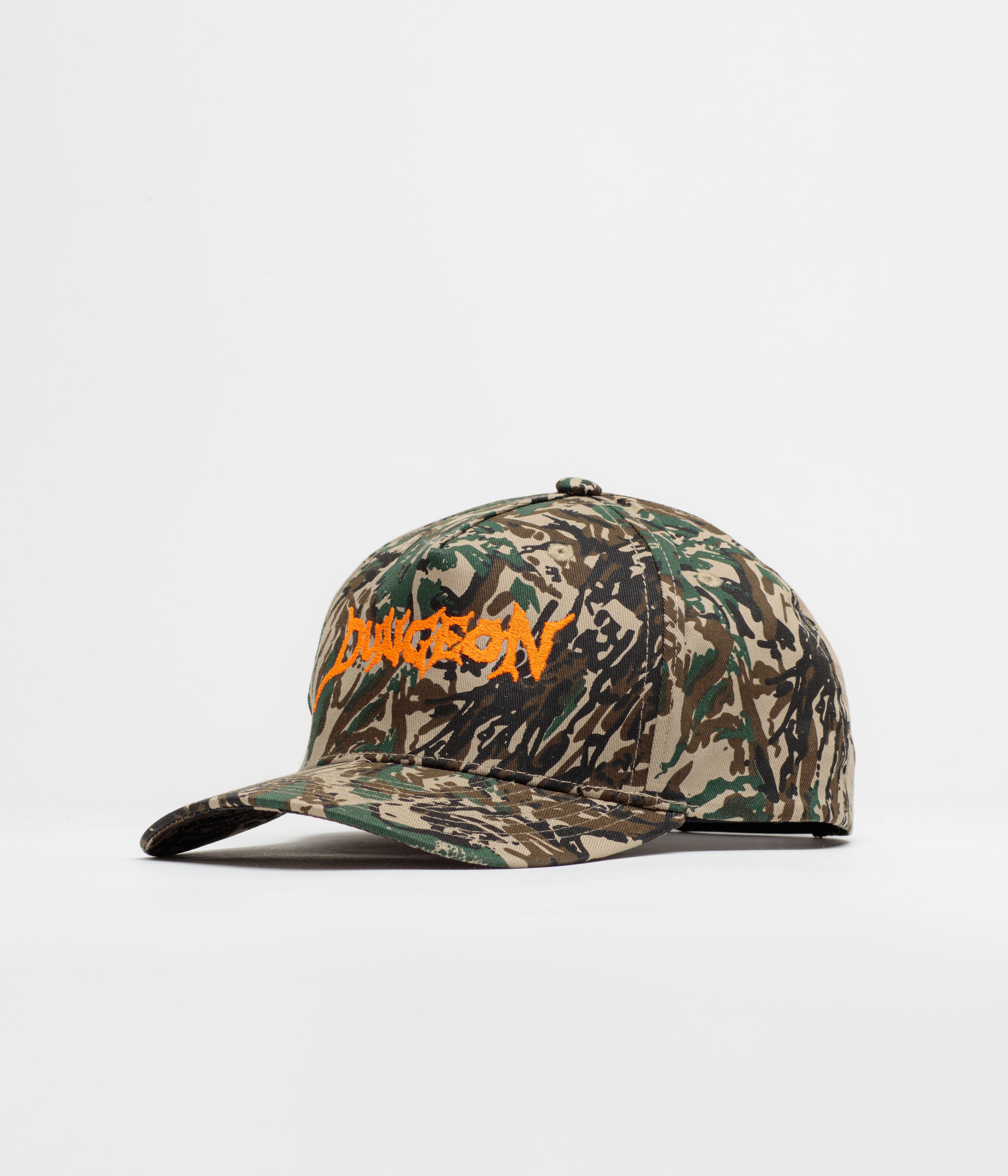 Dungeon Scrawl Logo Camo Cap - Camo / Orange