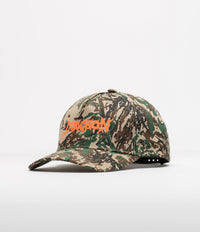 Dungeon Scrawl Logo Camo Cap in Camo and Orange