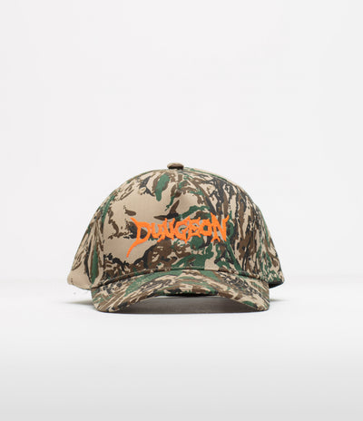 Dungeon Scrawl Logo Camo Cap - Camo / Orange