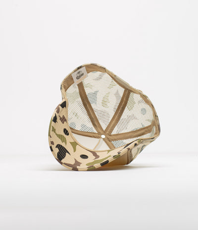 Dungeon Scrawl Logo Camo Cap in Sand Camo and Pink