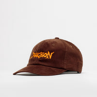 Dungeon Scrawl Logo Cord Cap in Orange and Chocolate thumbnail